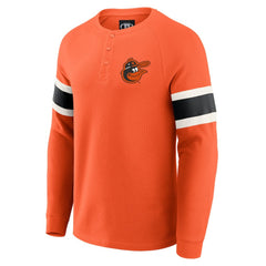 Baltimore Orioles Darius Rucker Collection by Fanatics Waffle-Knit Raglan Long Sleeve Henley T-Shirt Online