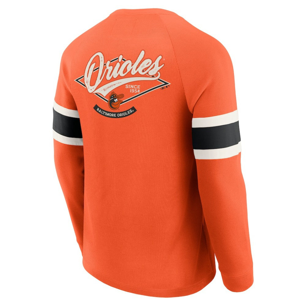 Baltimore Orioles Darius Rucker Collection by Fanatics Waffle-Knit Raglan Long Sleeve Henley T-Shirt Online