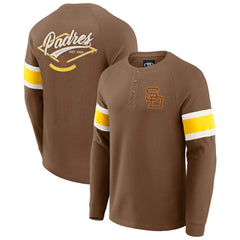 San Diego Padres Darius Rucker Collection by Fanatics Waffle-Knit Raglan Long Sleeve Henley T-Shirt discount