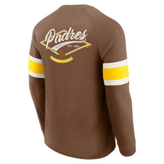 San Diego Padres Darius Rucker Collection by Fanatics Waffle-Knit Raglan Long Sleeve Henley T-Shirt discount