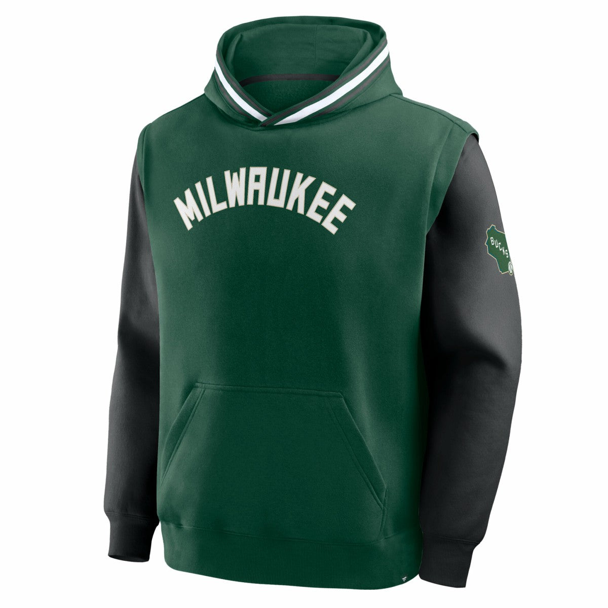 Fanatics - Milwaukee Bucks Half Court Shot Clock Fastbreak Hoodie - Hunter Green/Black