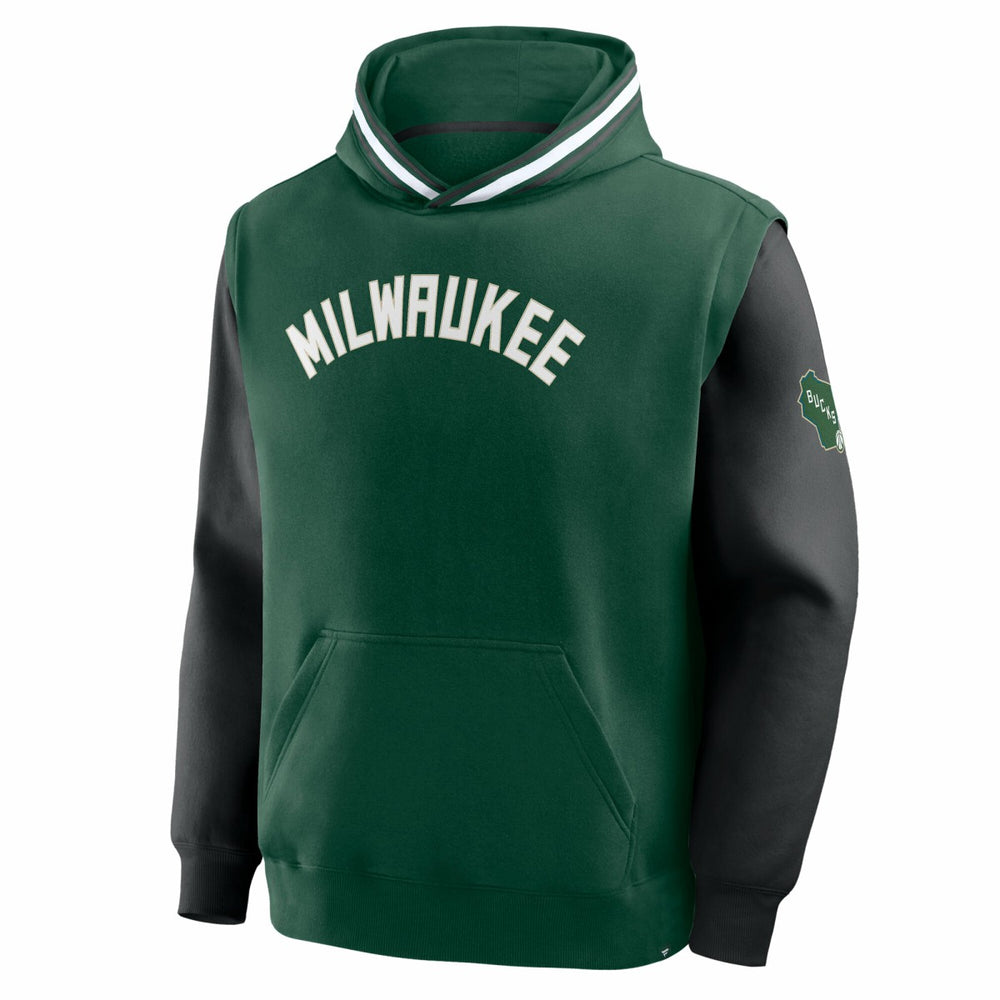 Fanatics - Milwaukee Bucks Half Court Shot Clock Fastbreak Hoodie - Hunter Green/Black