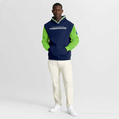 Fanatics - Minnesota Timberwolves Half Court Shot Clock Fastbreak Hoodie - Navy/Green