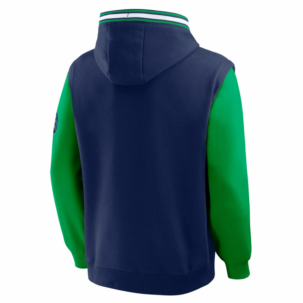 Fanatics - Minnesota Timberwolves Half Court Shot Clock Fastbreak Hoodie - Navy/Green