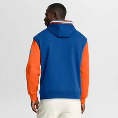 Fanatics - New York Knicks Half Court Shot Clock Fastbreak Hoodie - Blue/Orange