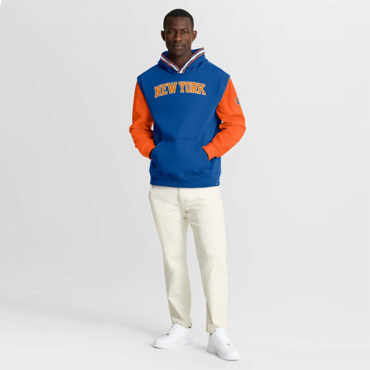 Fanatics - New York Knicks Half Court Shot Clock Fastbreak Hoodie - Blue/Orange
