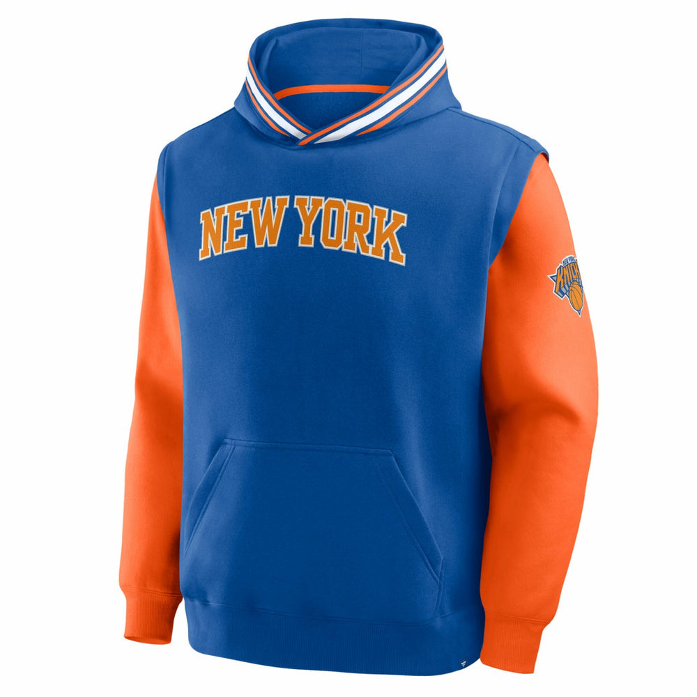 Fanatics - New York Knicks Half Court Shot Clock Fastbreak Hoodie - Blue/Orange