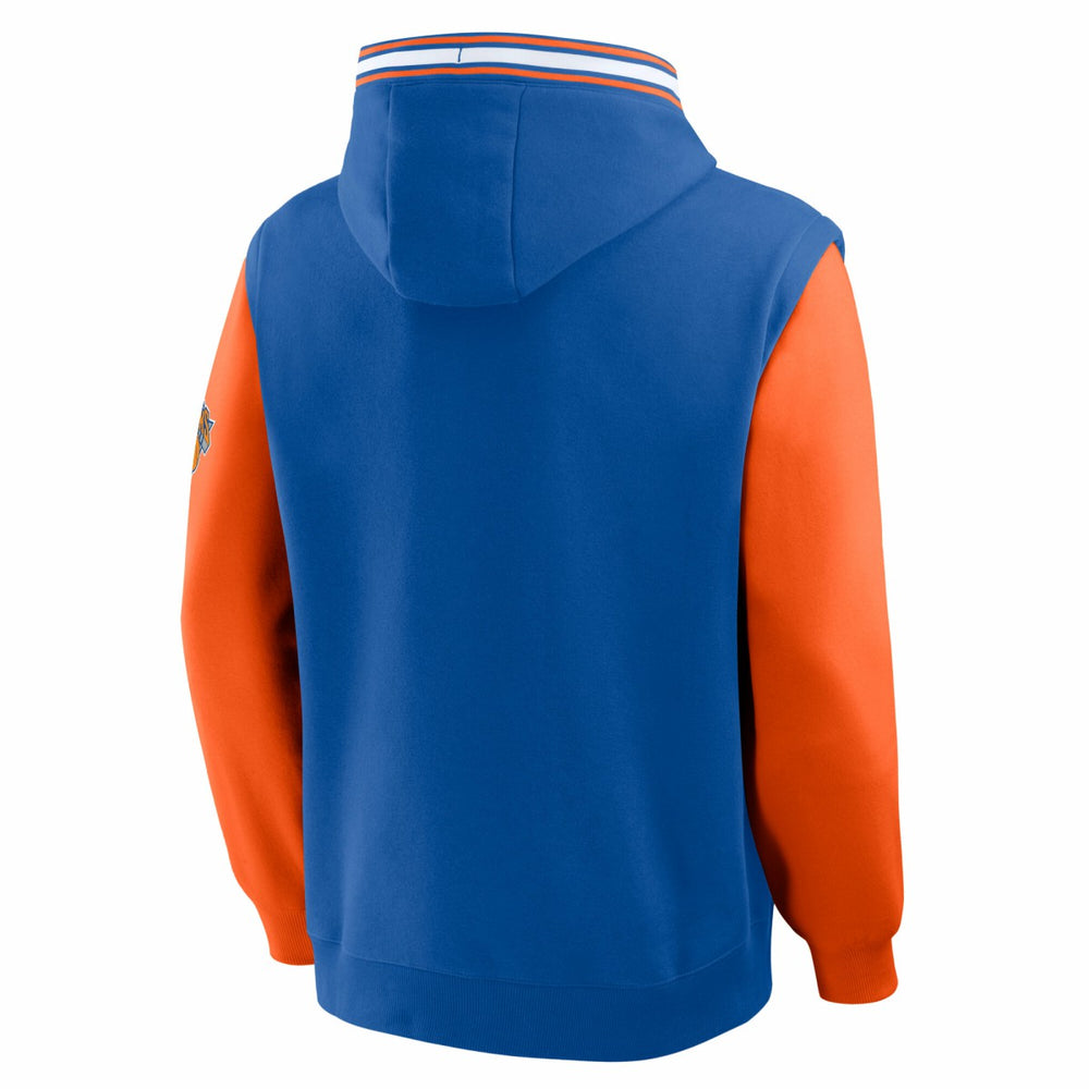 Fanatics - New York Knicks Half Court Shot Clock Fastbreak Hoodie - Blue/Orange