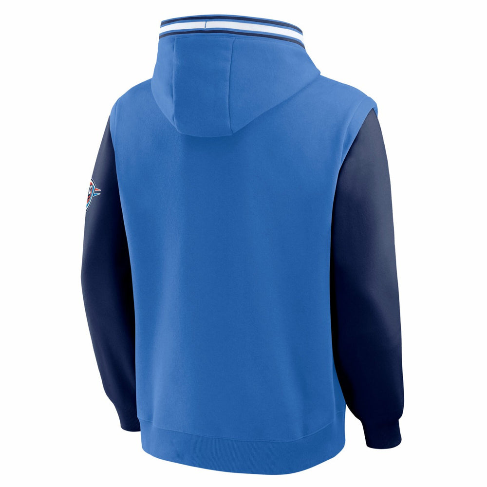Fanatics - Oklahoma City Thunder Half Court Shot Clock Fastbreak Hoodie - Blue/Navy