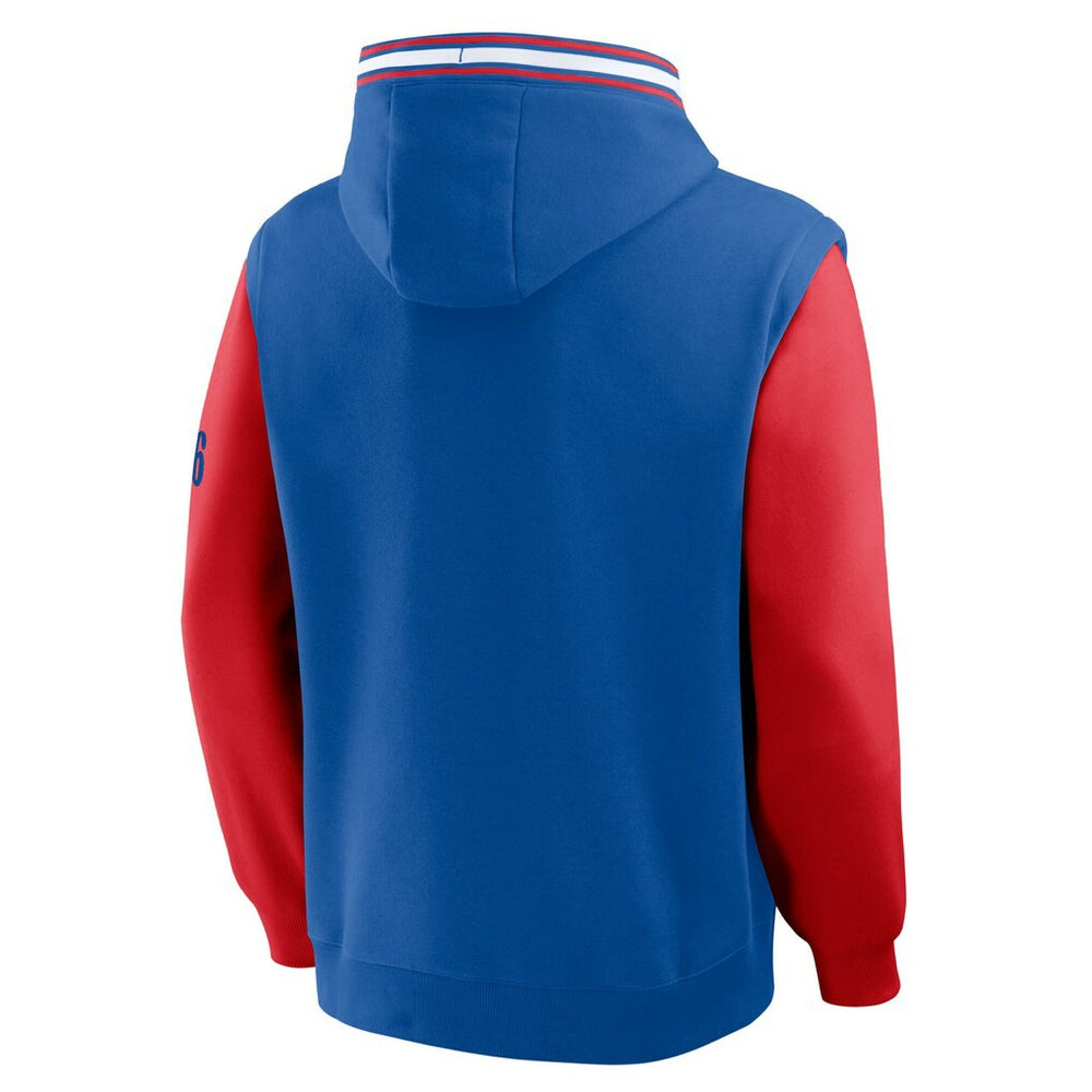 Fanatics - Philadelphia 76ers Half Court Shot Clock Fastbreak Hoodie - Royal/Red