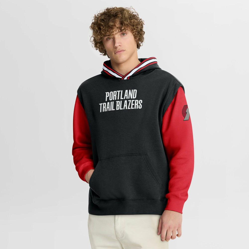 Fanatics - Portland Trail Blazers Half Court Shot Clock Fastbreak Hoodie - Black/Red