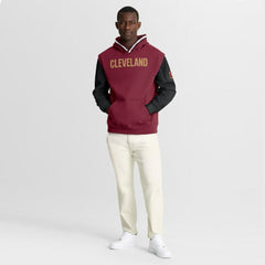 Fanatics - Cleveland Cavaliers Half Court Shot Clock Fastbreak Hoodie - Wine/Black