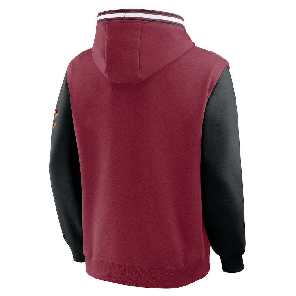 Fanatics - Cleveland Cavaliers Half Court Shot Clock Fastbreak Hoodie - Wine/Black