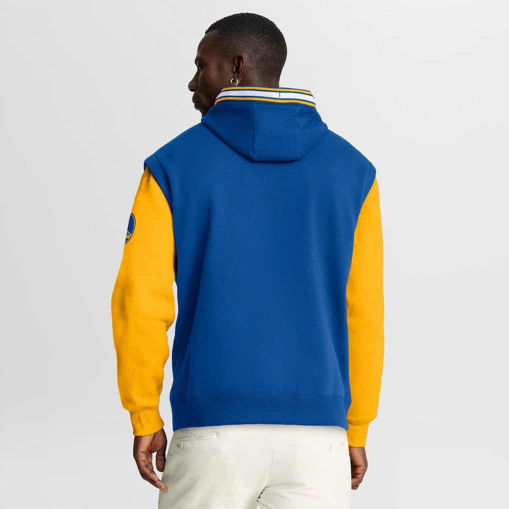 Fanatics - Golden State Warriors Half Court Shot Clock Fastbreak Hoodie - Royal/Gold