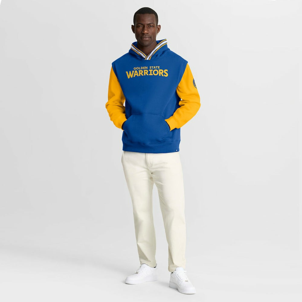 Fanatics - Golden State Warriors Half Court Shot Clock Fastbreak Hoodie - Royal/Gold