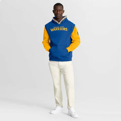Fanatics - Golden State Warriors Half Court Shot Clock Fastbreak Hoodie - Royal/Gold