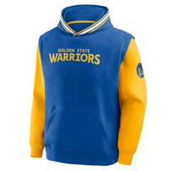 Fanatics - Golden State Warriors Half Court Shot Clock Fastbreak Hoodie - Royal/Gold