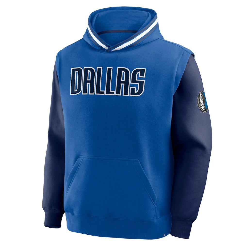 Fanatics - Dallas Mavericks Half Court Shot Clock Fastbreak Hoodie - Blue/Navy
