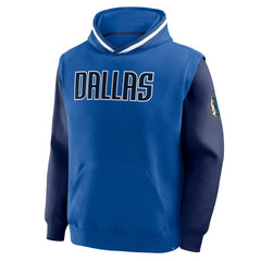 Fanatics - Dallas Mavericks Half Court Shot Clock Fastbreak Hoodie - Blue/Navy