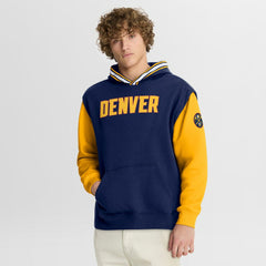 Fanatics - Denver Nuggets Half Court Shot Clock Fastbreak Hoodie - Navy/Gold