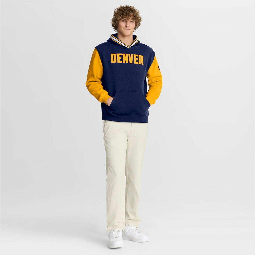Fanatics - Denver Nuggets Half Court Shot Clock Fastbreak Hoodie - Navy/Gold