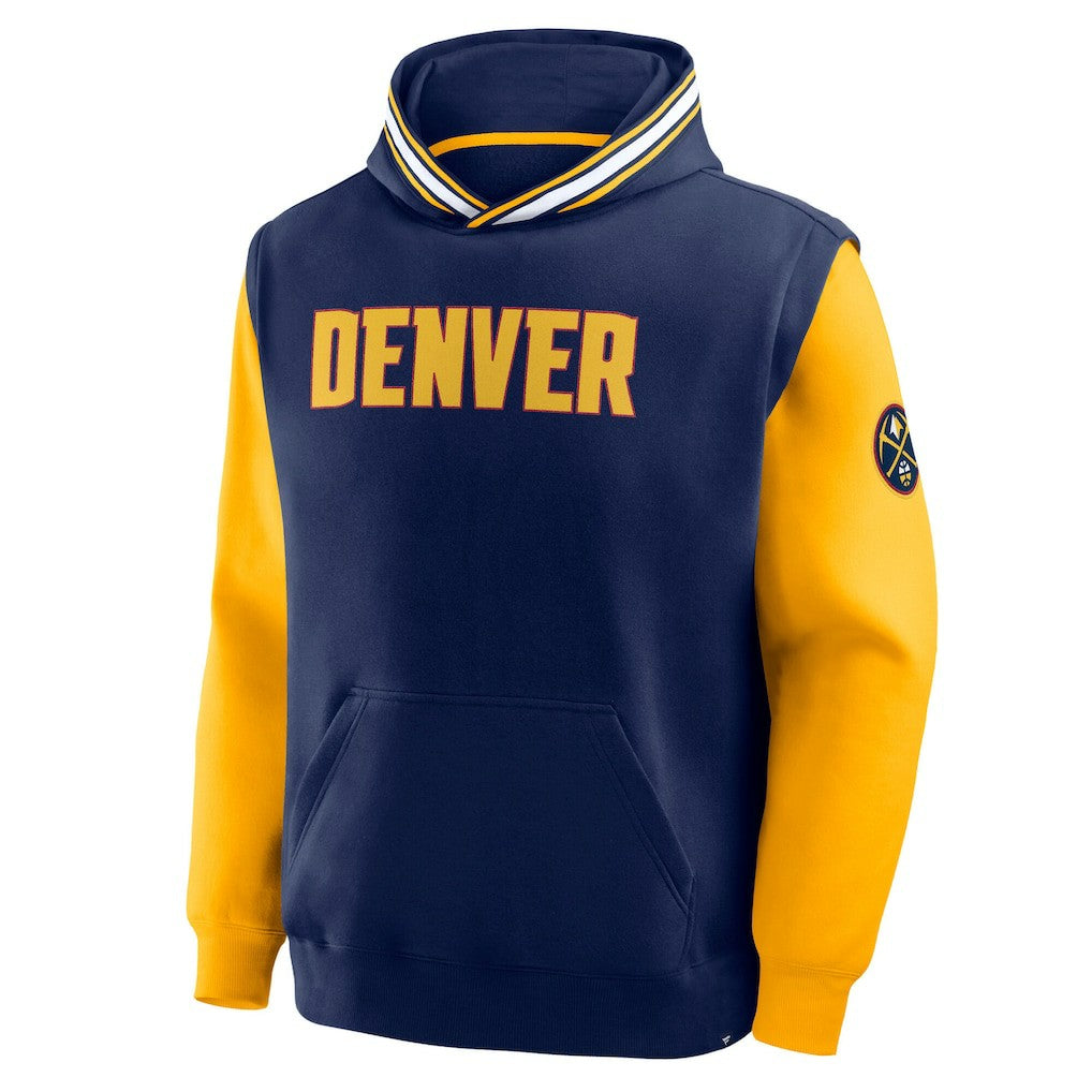 Fanatics - Denver Nuggets Half Court Shot Clock Fastbreak Hoodie - Navy/Gold