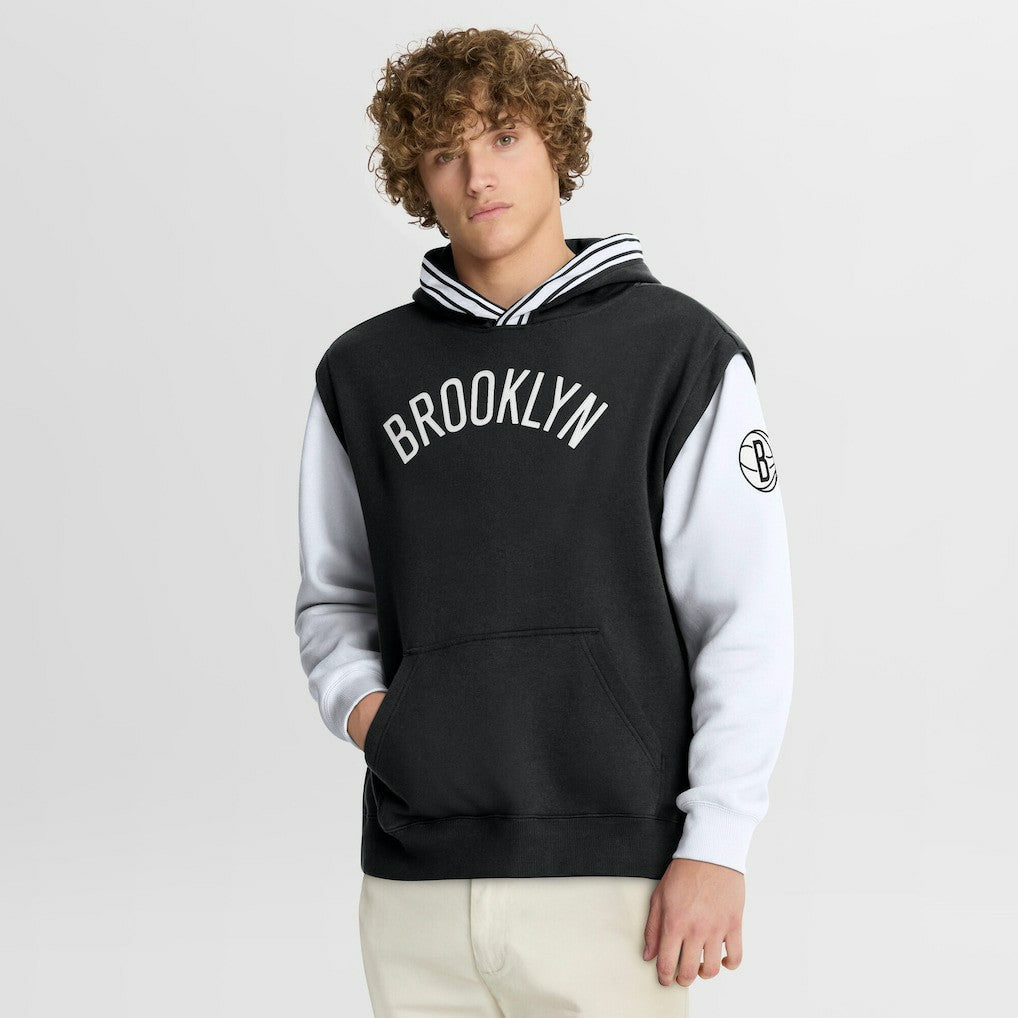 Fanatics - Brooklyn Nets Half Court Shot Clock Fastbreak Hoodie - Black/White