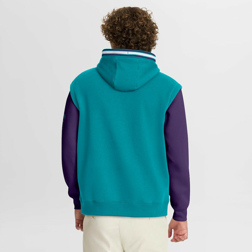 Fanatics - Charlotte Hornets Half Court Shot Clock Fastbreak Hoodie - Teal/Purple