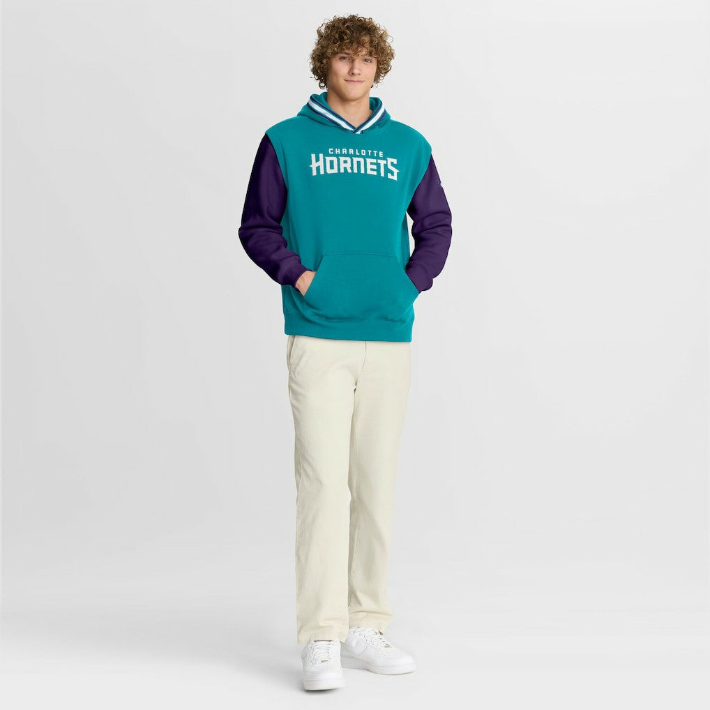 Fanatics - Charlotte Hornets Half Court Shot Clock Fastbreak Hoodie - Teal/Purple
