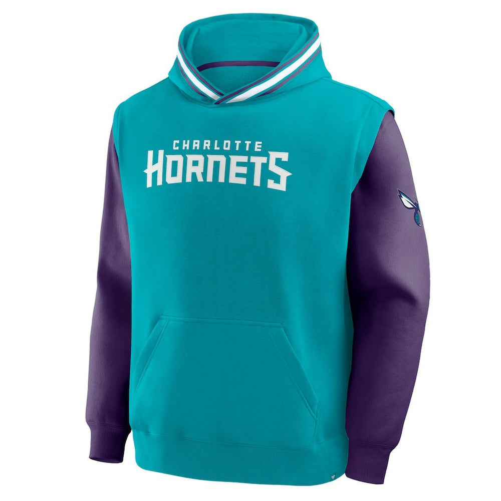 Fanatics - Charlotte Hornets Half Court Shot Clock Fastbreak Hoodie - Teal/Purple