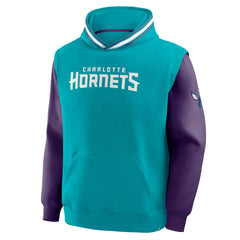 Fanatics - Charlotte Hornets Half Court Shot Clock Fastbreak Hoodie - Teal/Purple