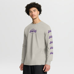 Fanatics - Los Angeles Lakers Crossover Collection Ball Screen Action Premium Long Sleeve T-Shirt - Cream