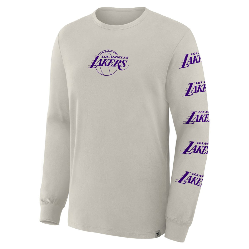 Fanatics - Los Angeles Lakers Crossover Collection Ball Screen Action Premium Long Sleeve T-Shirt - Cream