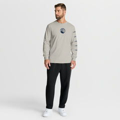 Fanatics - Minnesota Timberwolves Crossover Collection Ball Screen Action Premium Long Sleeve T-Shirt - Cream