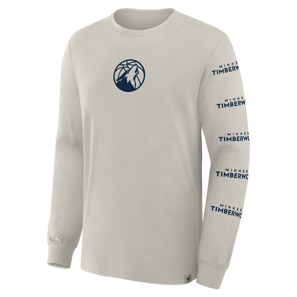 Fanatics - Minnesota Timberwolves Crossover Collection Ball Screen Action Premium Long Sleeve T-Shirt - Cream