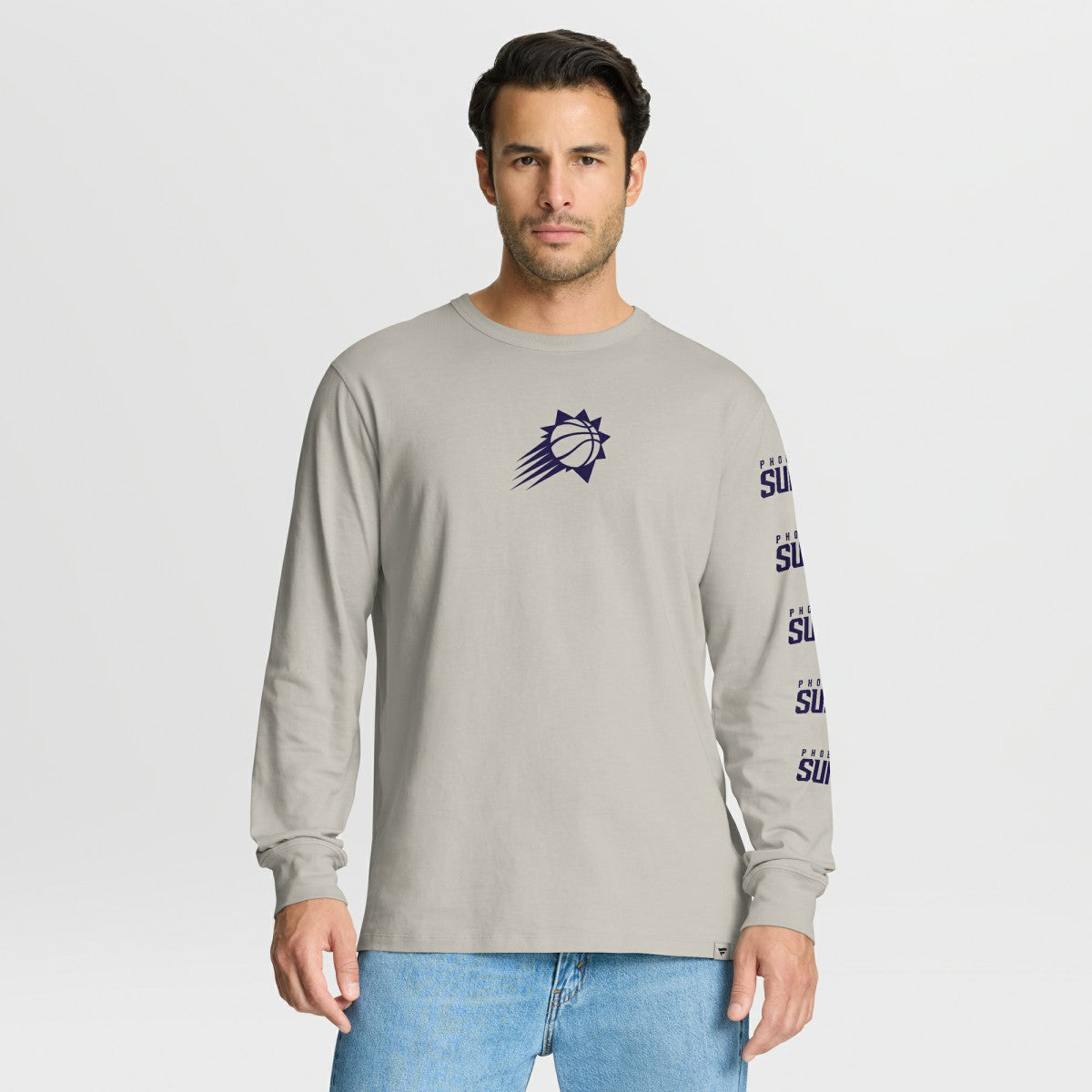 Fanatics - Phoenix Suns Crossover Collection Ball Screen Action Premium Long Sleeve T-Shirt - Cream