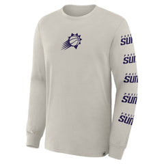 Fanatics - Phoenix Suns Crossover Collection Ball Screen Action Premium Long Sleeve T-Shirt - Cream