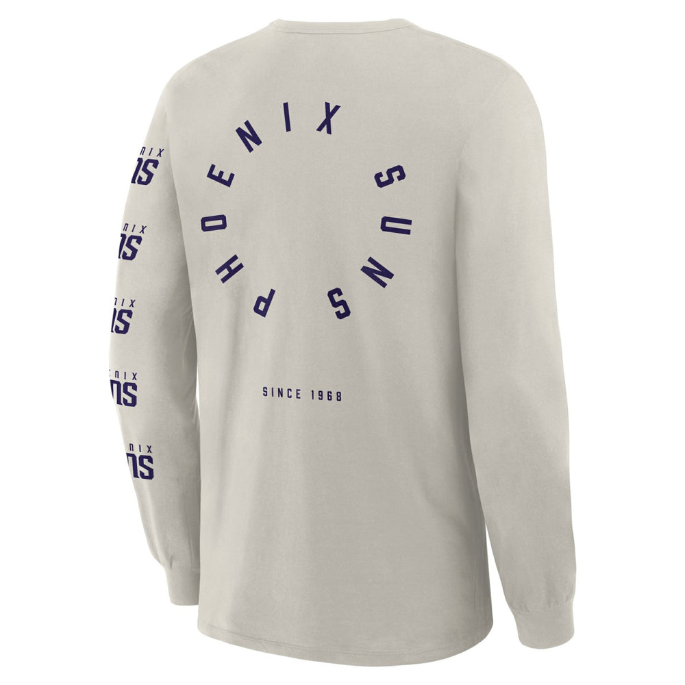 Fanatics - Phoenix Suns Crossover Collection Ball Screen Action Premium Long Sleeve T-Shirt - Cream