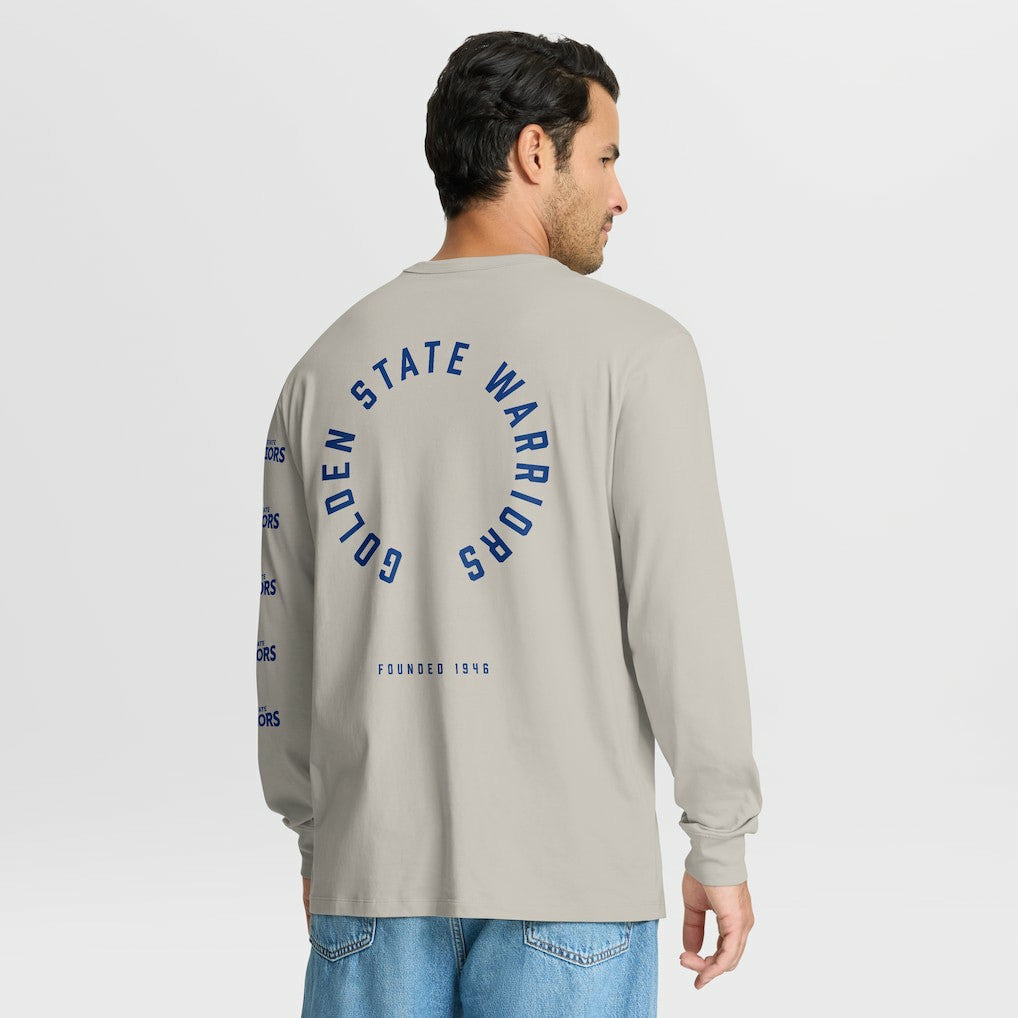Fanatics - Golden State Warriors Crossover Collection Ball Screen Action Premium Long Sleeve T-Shirt - Cream