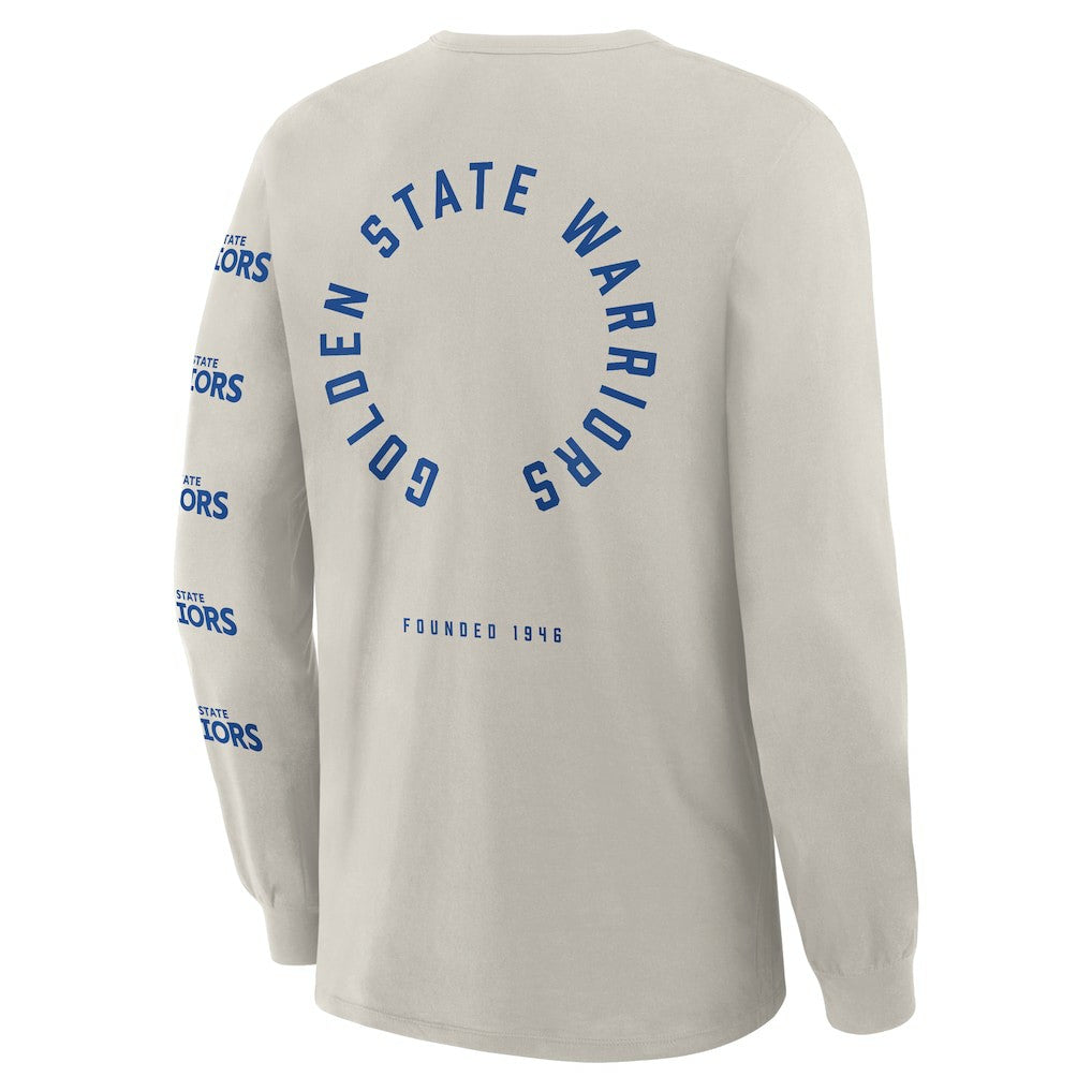 Fanatics - Golden State Warriors Crossover Collection Ball Screen Action Premium Long Sleeve T-Shirt - Cream