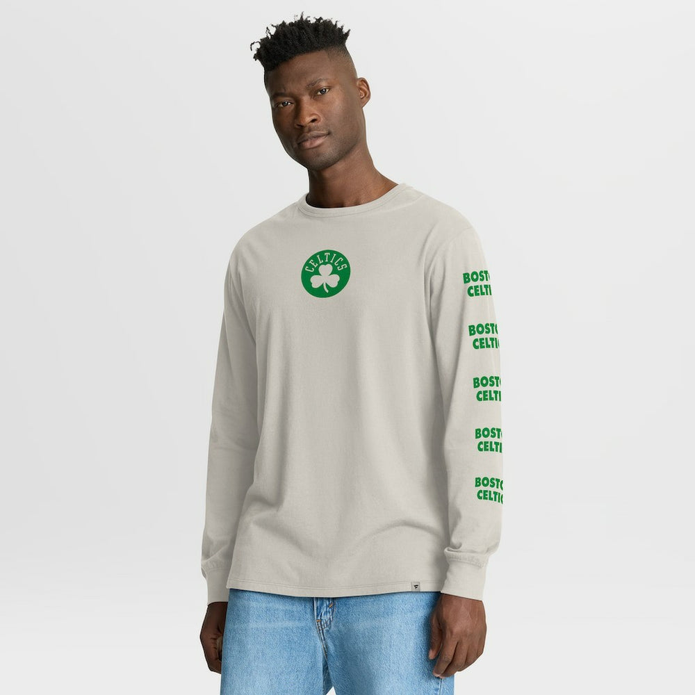 Fanatics - Boston Celtics Crossover Collection Ball Screen Action Premium Long Sleeve T-Shirt - Cream