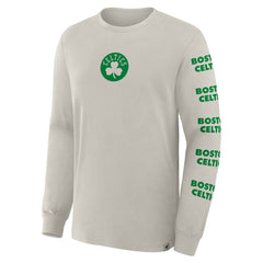 Fanatics - Boston Celtics Crossover Collection Ball Screen Action Premium Long Sleeve T-Shirt - Cream