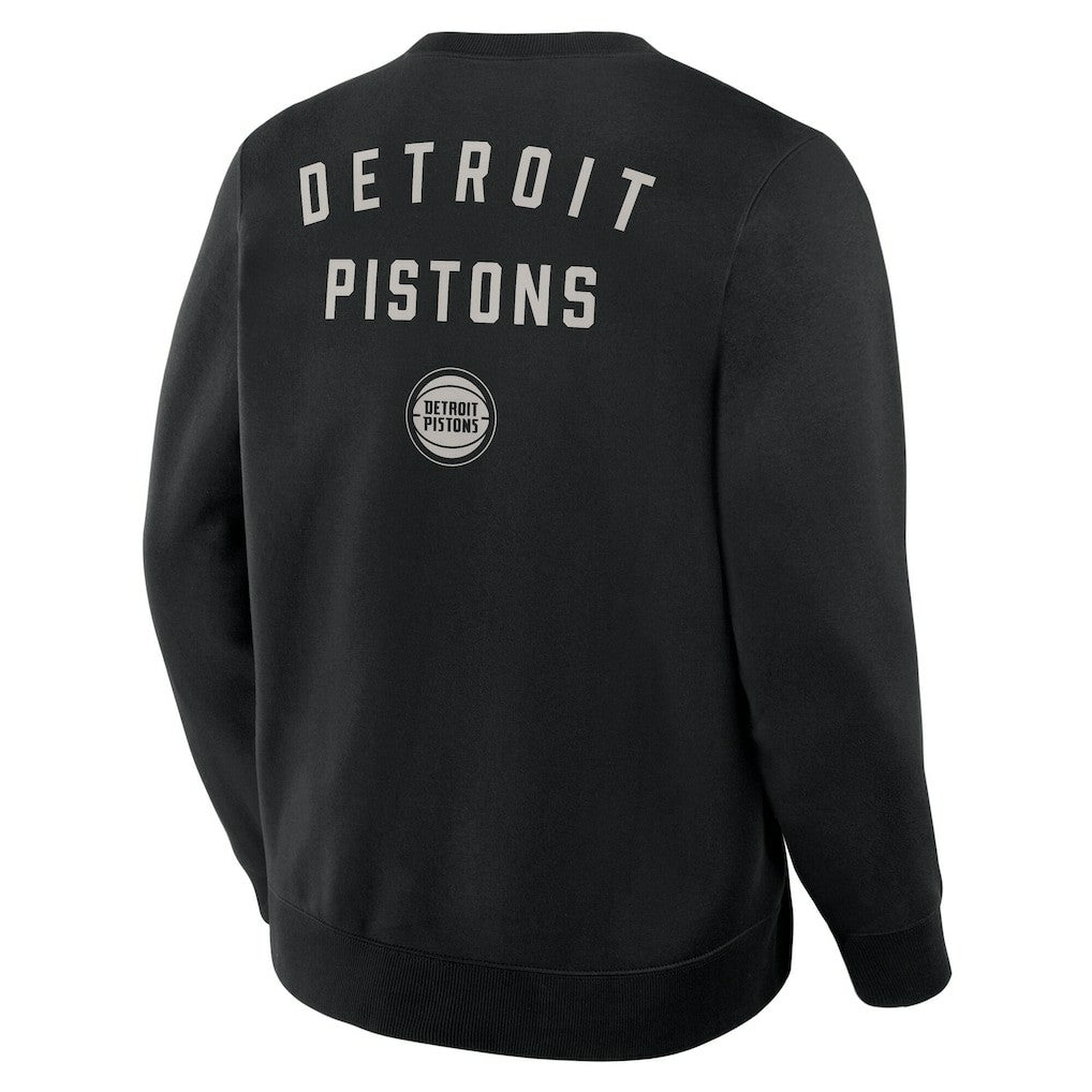 Fanatics - Detroit Pistons Crossover Collection Defensive Rotation Drill Premium Pullover Sweatshirt - Black