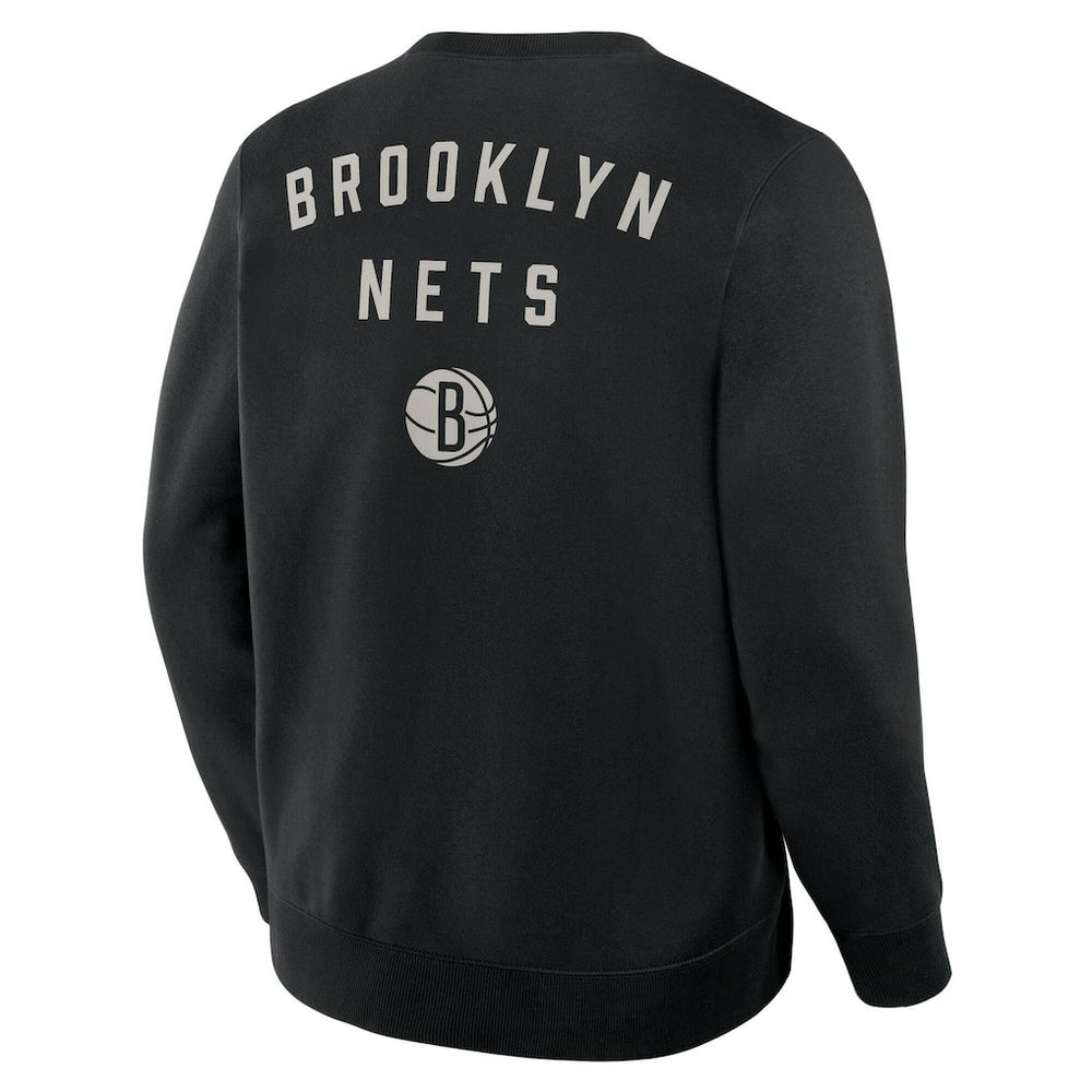 Fanatics - Brooklyn Nets Crossover Collection Defensive Rotation Drill Premium Pullover Sweatshirt - Black