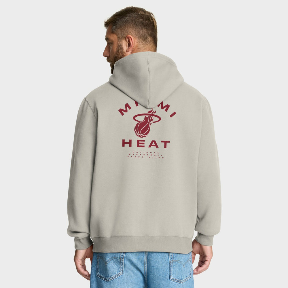 Fanatics - Miami Heat Crossover Collection Blocked Shot Premium Pullover Hoodie - Off White