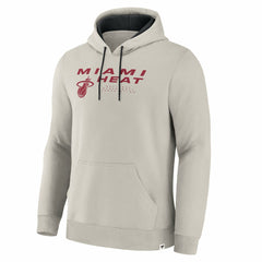 Fanatics - Miami Heat Crossover Collection Blocked Shot Premium Pullover Hoodie - Off White