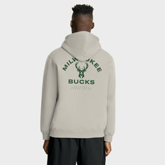 Fanatics - Milwaukee Bucks Crossover Collection Blocked Shot Premium Pullover Hoodie - Off White