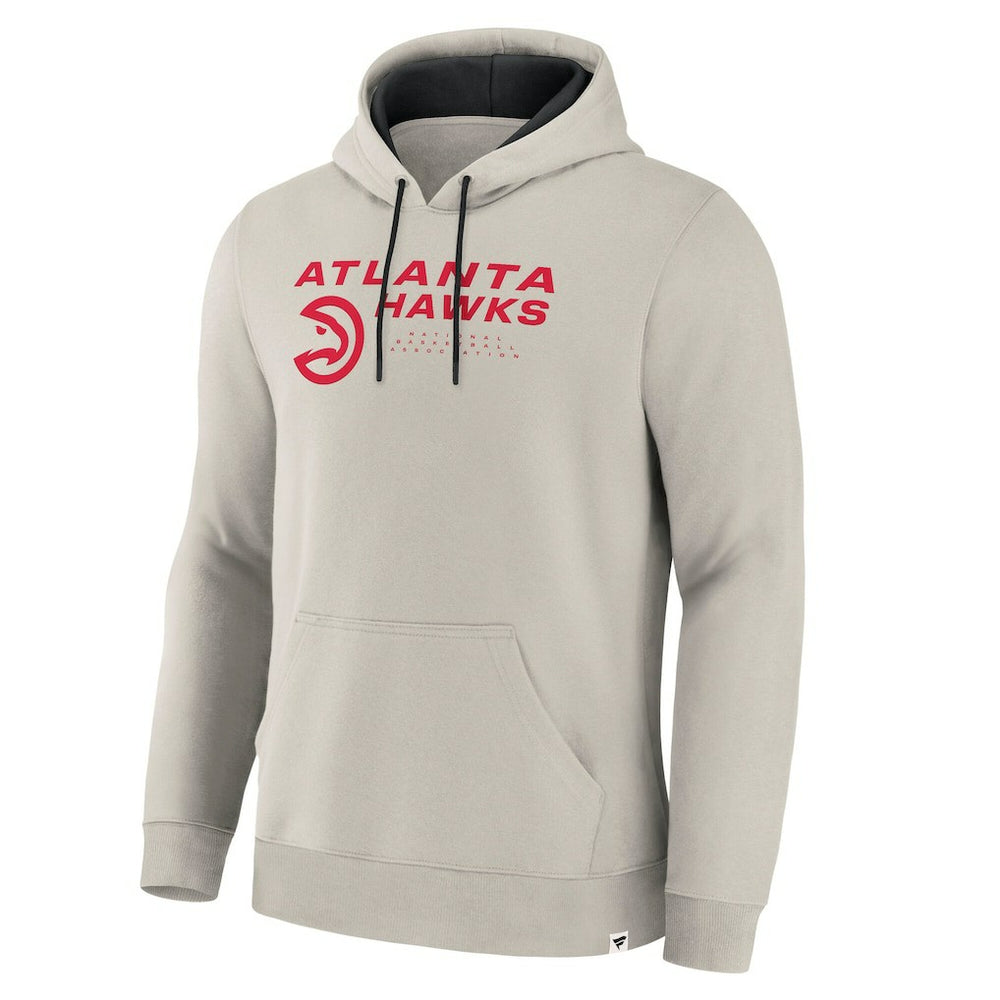 Fanatics - Atlanta Hawks Crossover Collection Blocked Shot Premium Pullover Hoodie - Off White