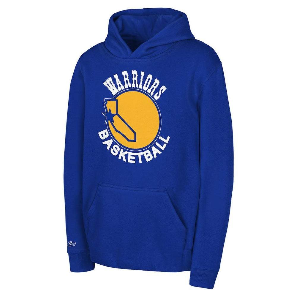Mitchell & Ness - Golden State Warriors Preschool Retro Logo Pullover Hoodie - Royal