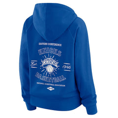 NBA - New York Knicks WEAR by Erin Andrews Women's Vintage Full-Zip Raglan Hoodie - Royal